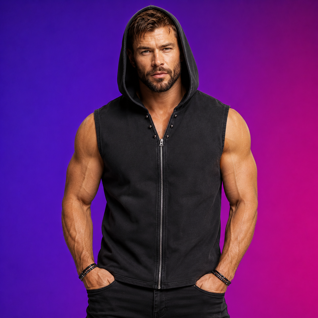 Gaylantis: Neonqueer | Sleeveless Hoodie