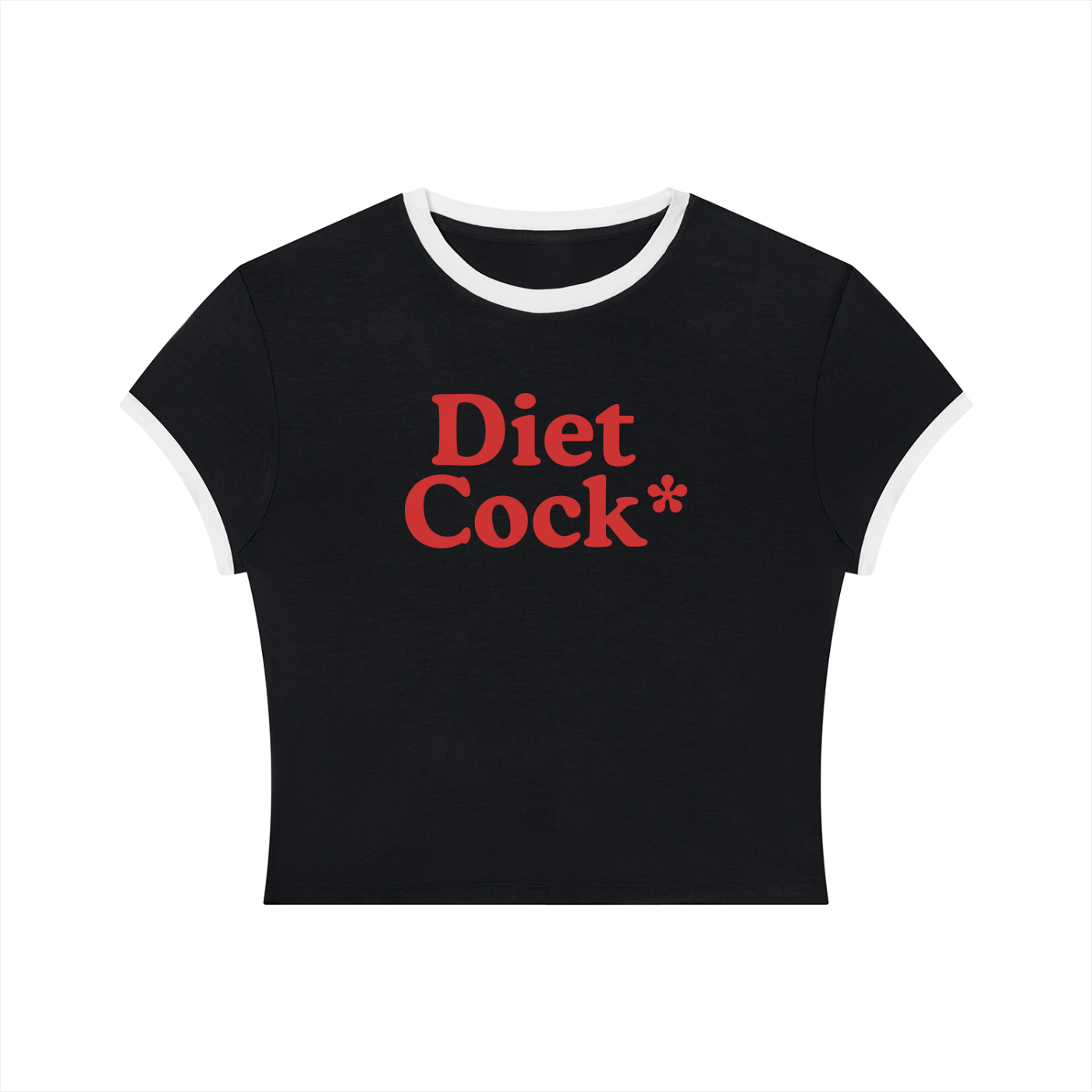 Queer Quotes: Diet Cock* | Crop Ringer Tee