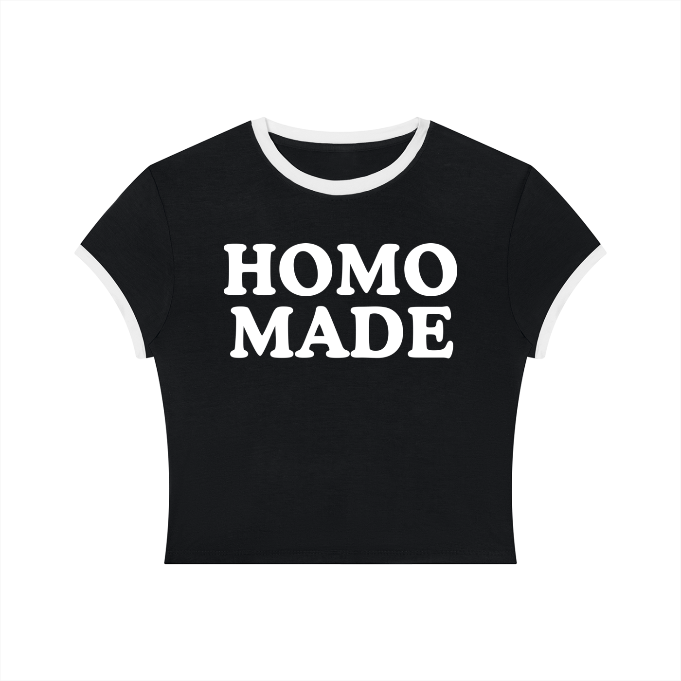 Queer Quotes: Homo Made | Crop Ringer Tee