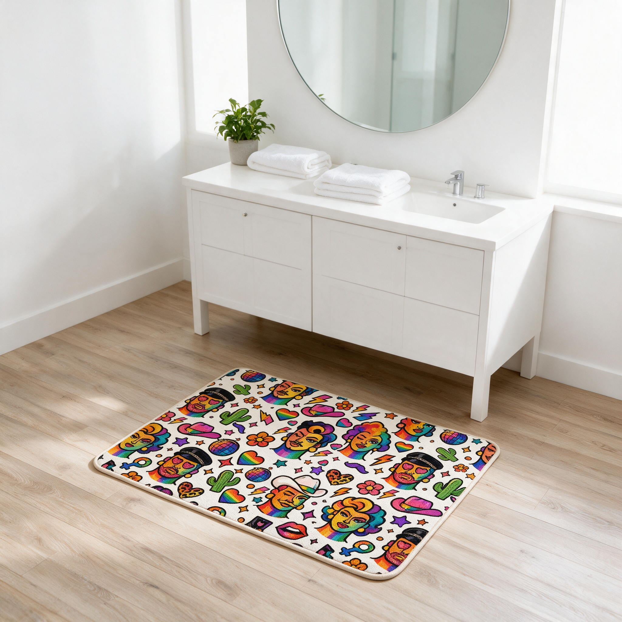Bath Mat | NQ Universe Pattern: Proud Portraits