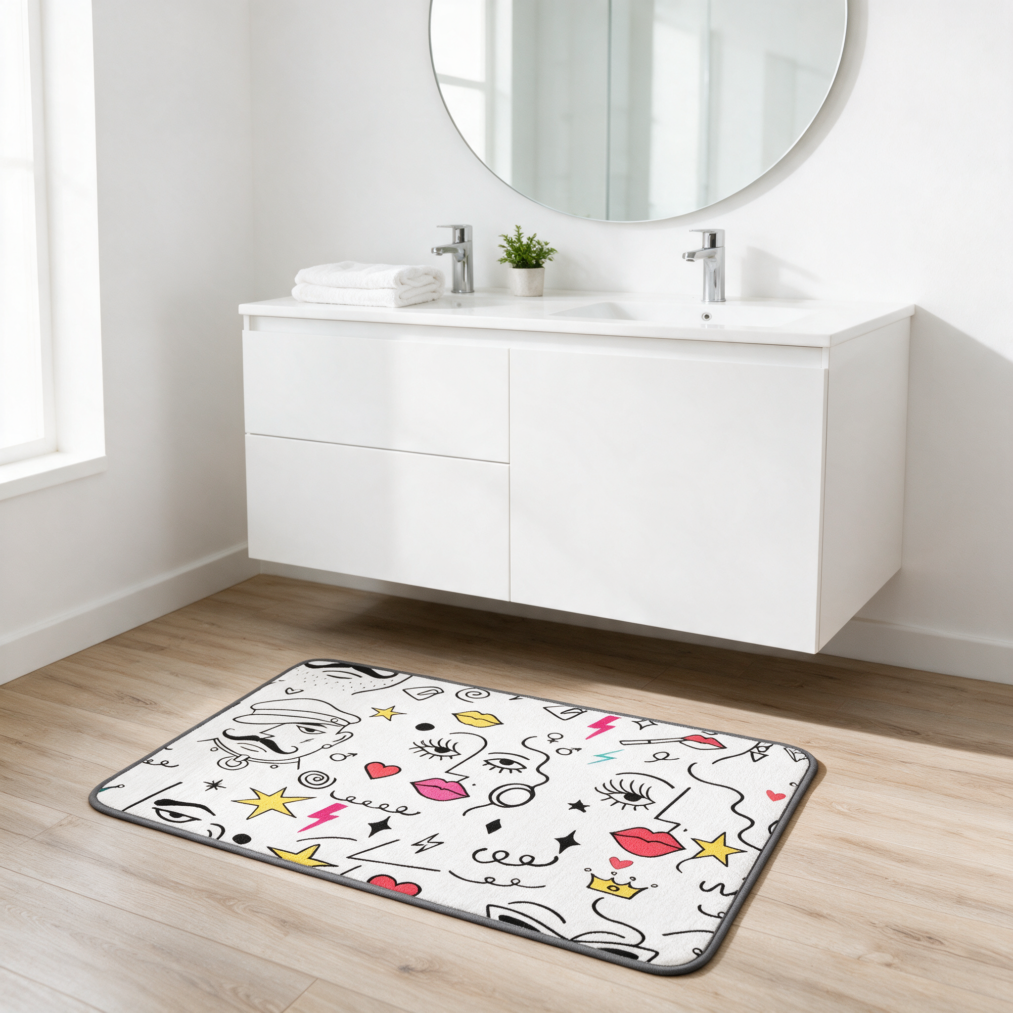 Bath Mat | NQ Universe Pattern: Faggy Queens