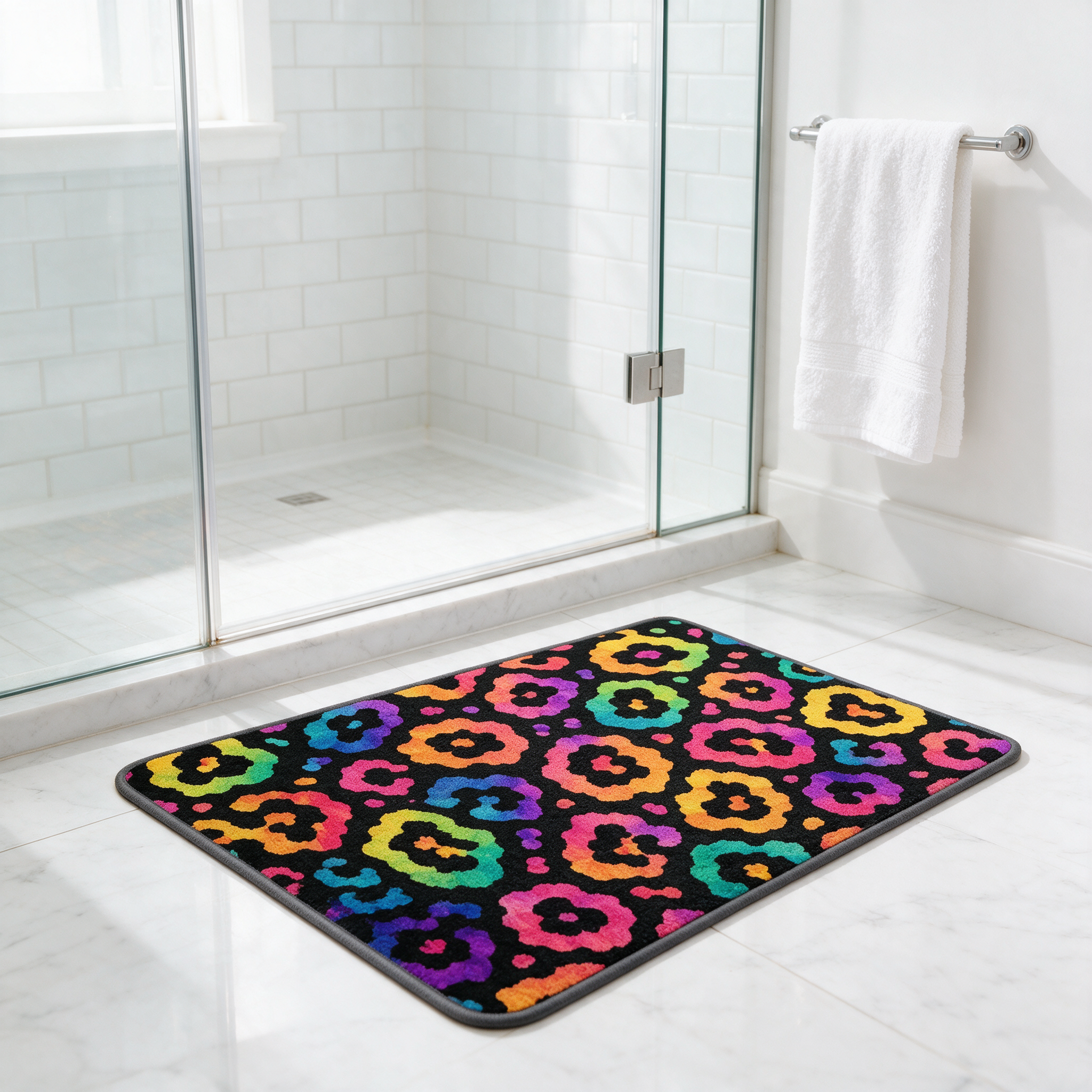 Bath Mat | NQ Universe Pattern: Spectrum Leopard