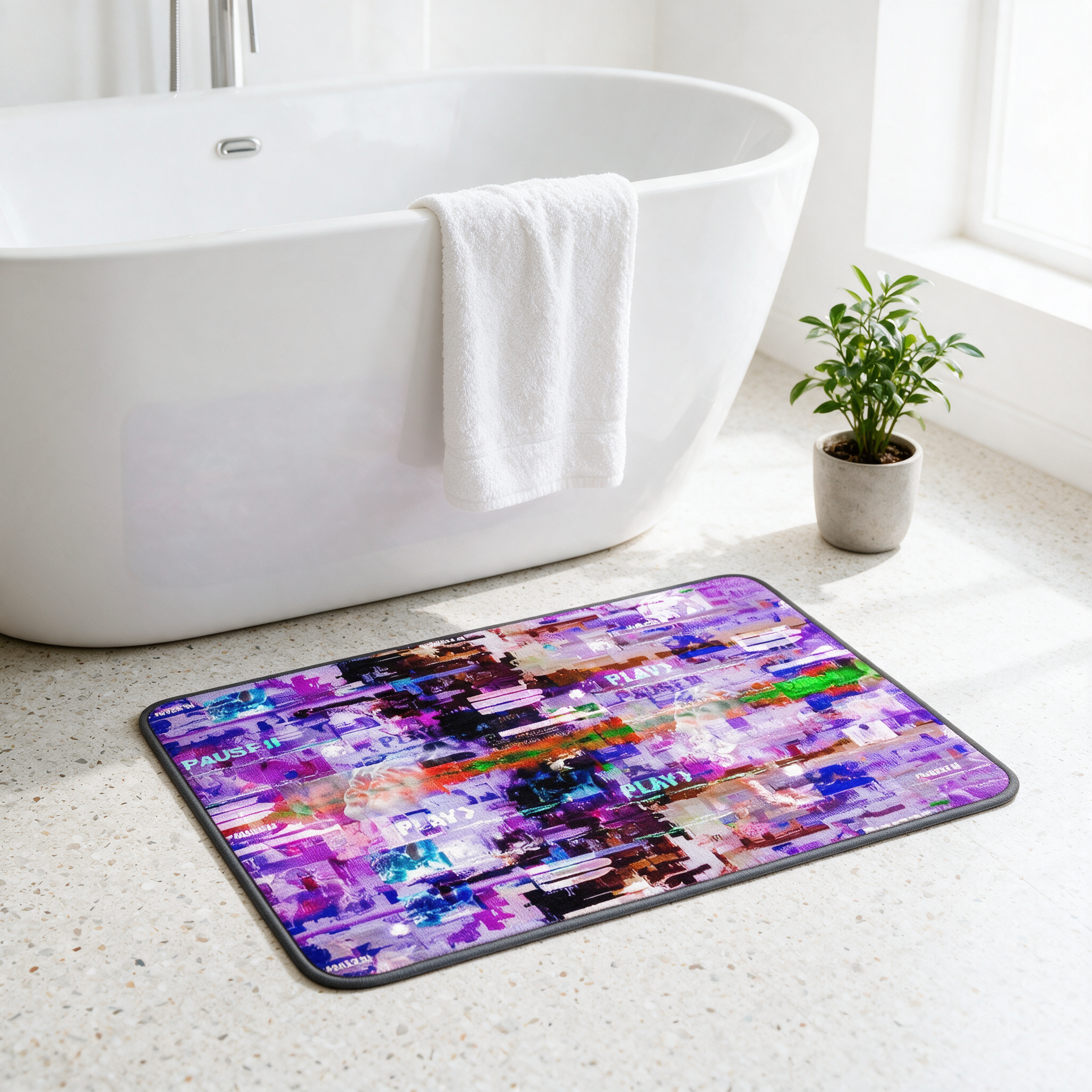Bath Mat | NQ Universe Pattern: 80s Digi Porn