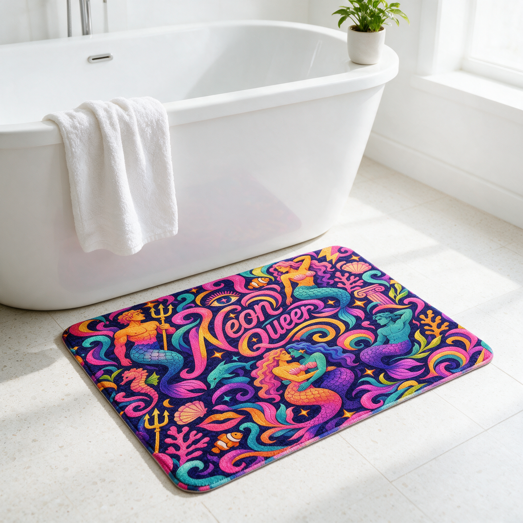 Bath Mat | NQ Universe Pattern: Gaylantis