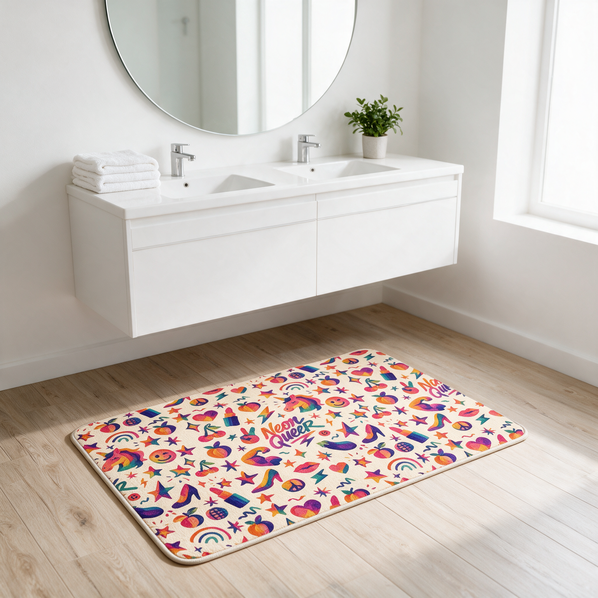 Bath Mat | NQ Universe Pattern: Queercore