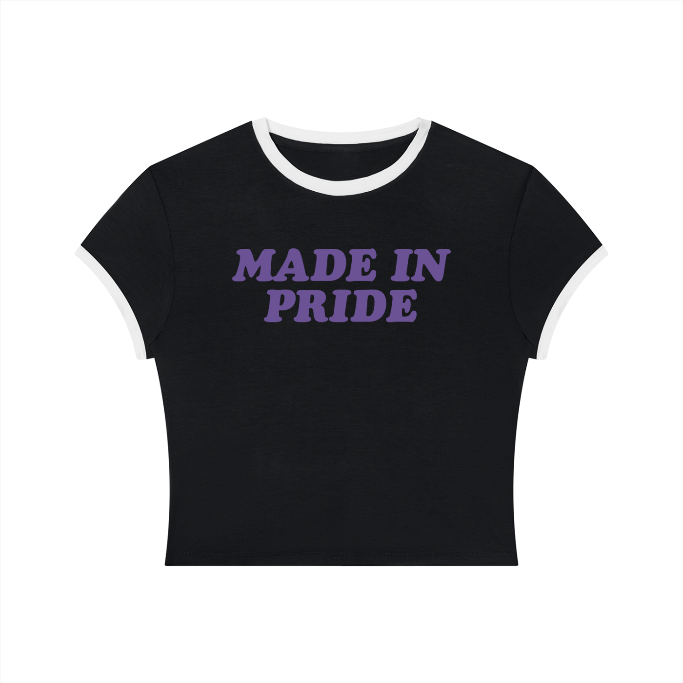 Queer Quotes: Made in Pride | Crop Ringer Tee