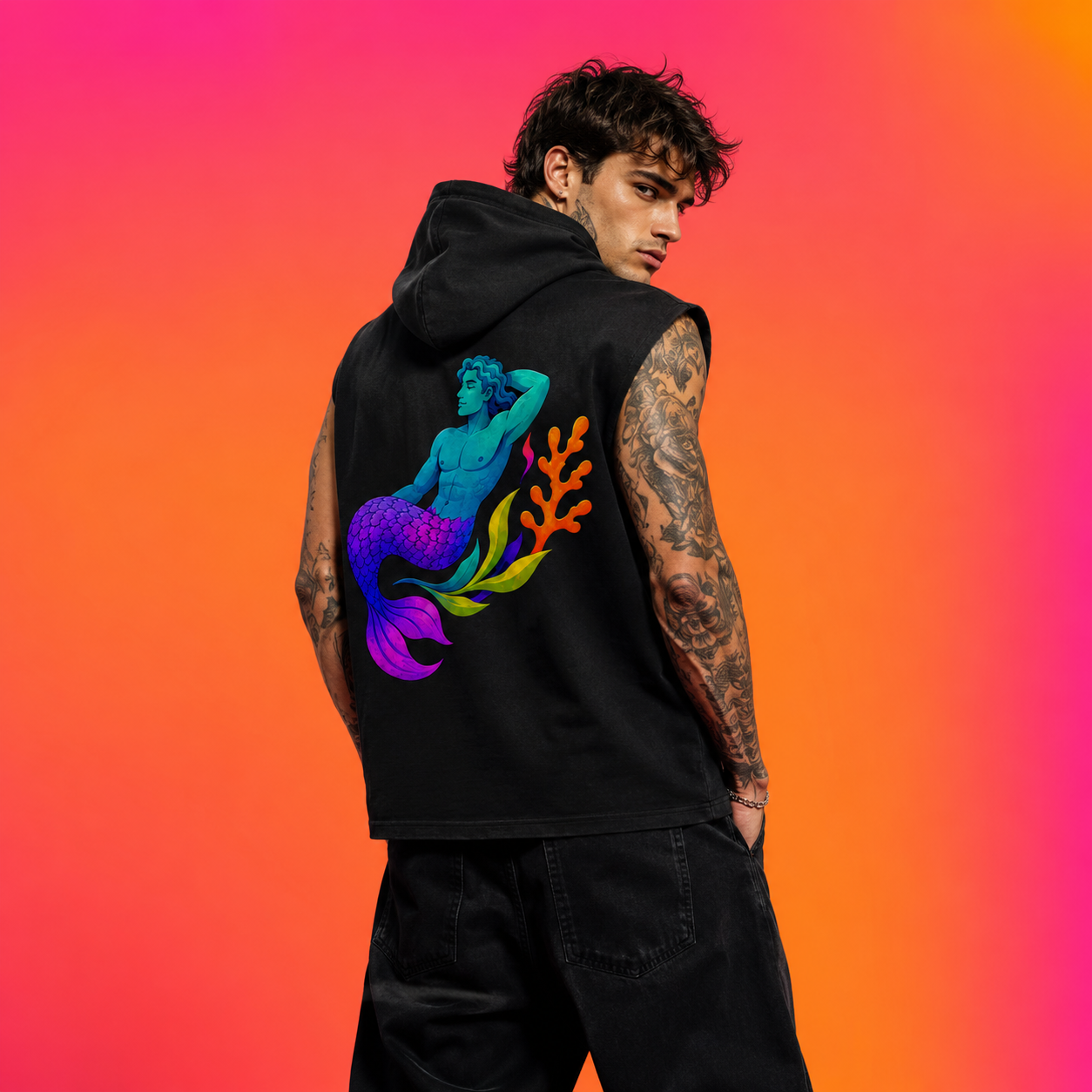 Gaylantis: Merman's Desire | Sleeveless Hoodie