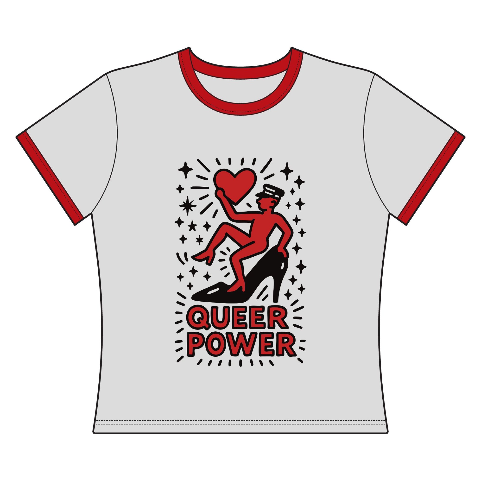 Queer Power | Crop Ringer Tee