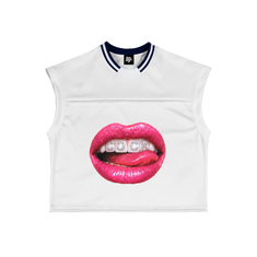 NeonQueer,LickyLips,MeshTShirt,SleevelessTee,QueerFashion,LGBTQClothing,StatementClothing,AlternativeStreetwear,QueerStyle,CampFashion