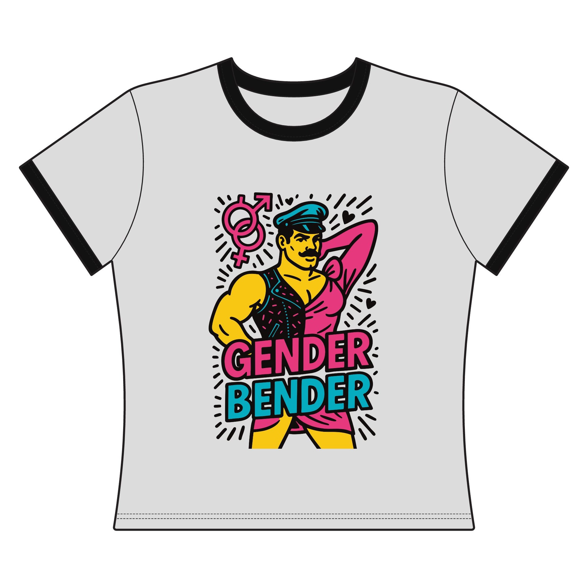 Gender Bender | Crop Ringer Tee