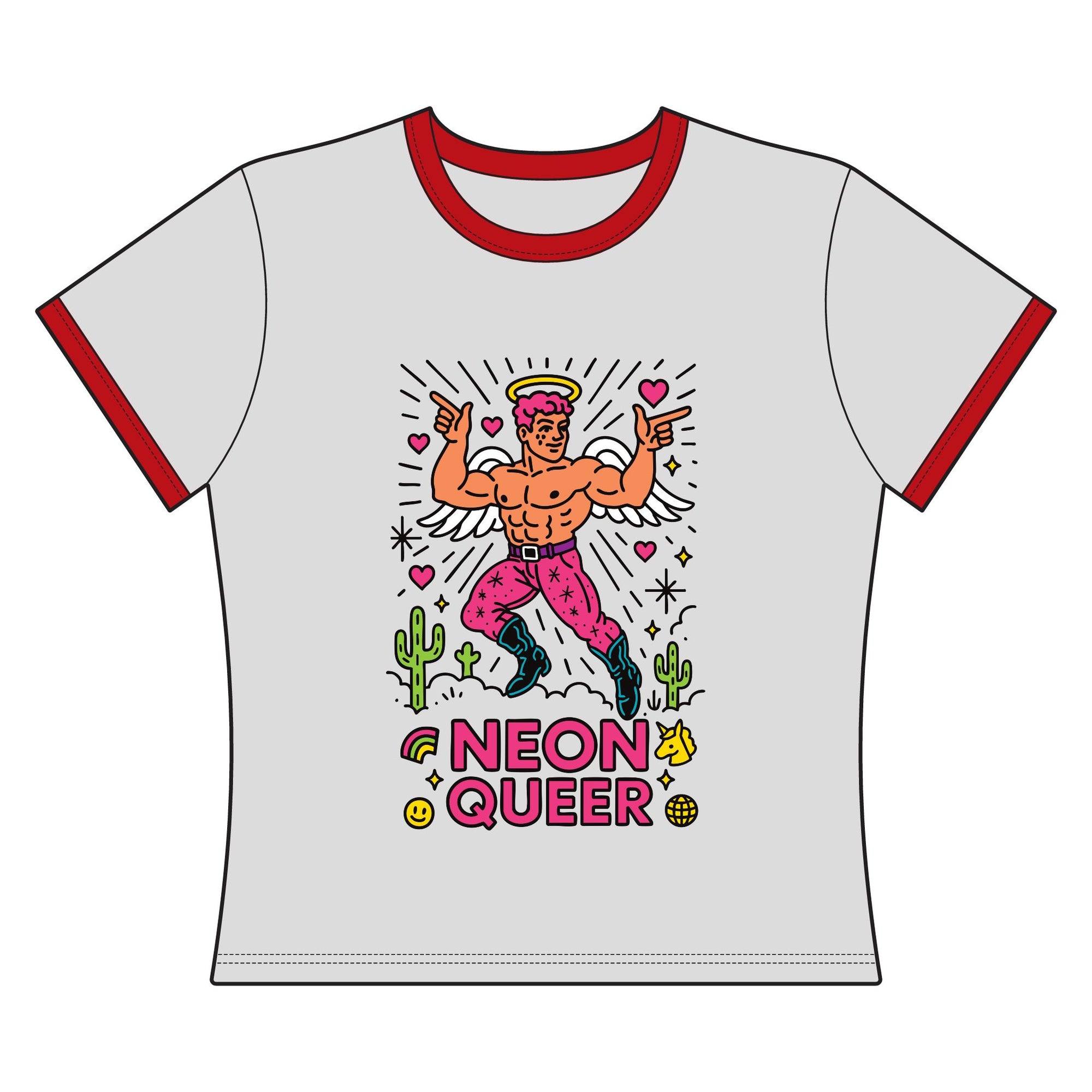 NeonQueer Angel | Ringer Tee