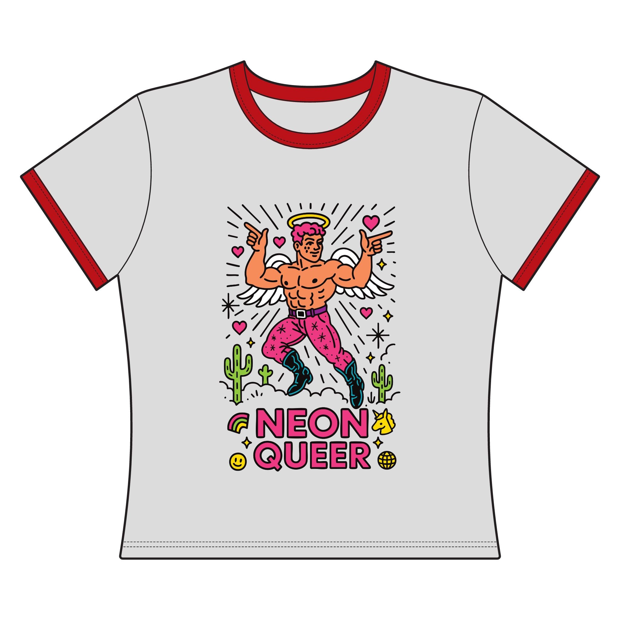 NeonQueer Angel | Ringer Tee