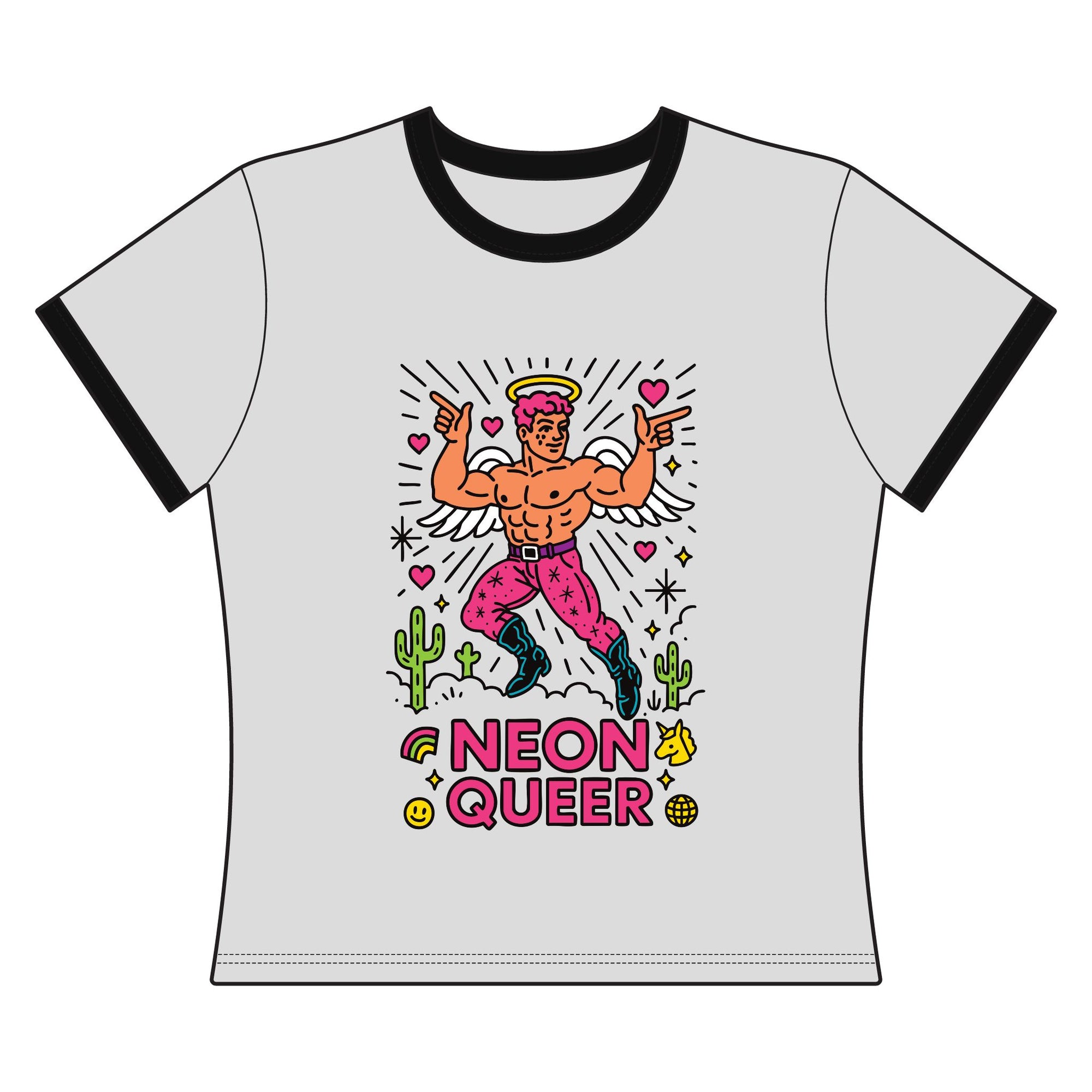 NeonQueer Angel | Ringer Tee