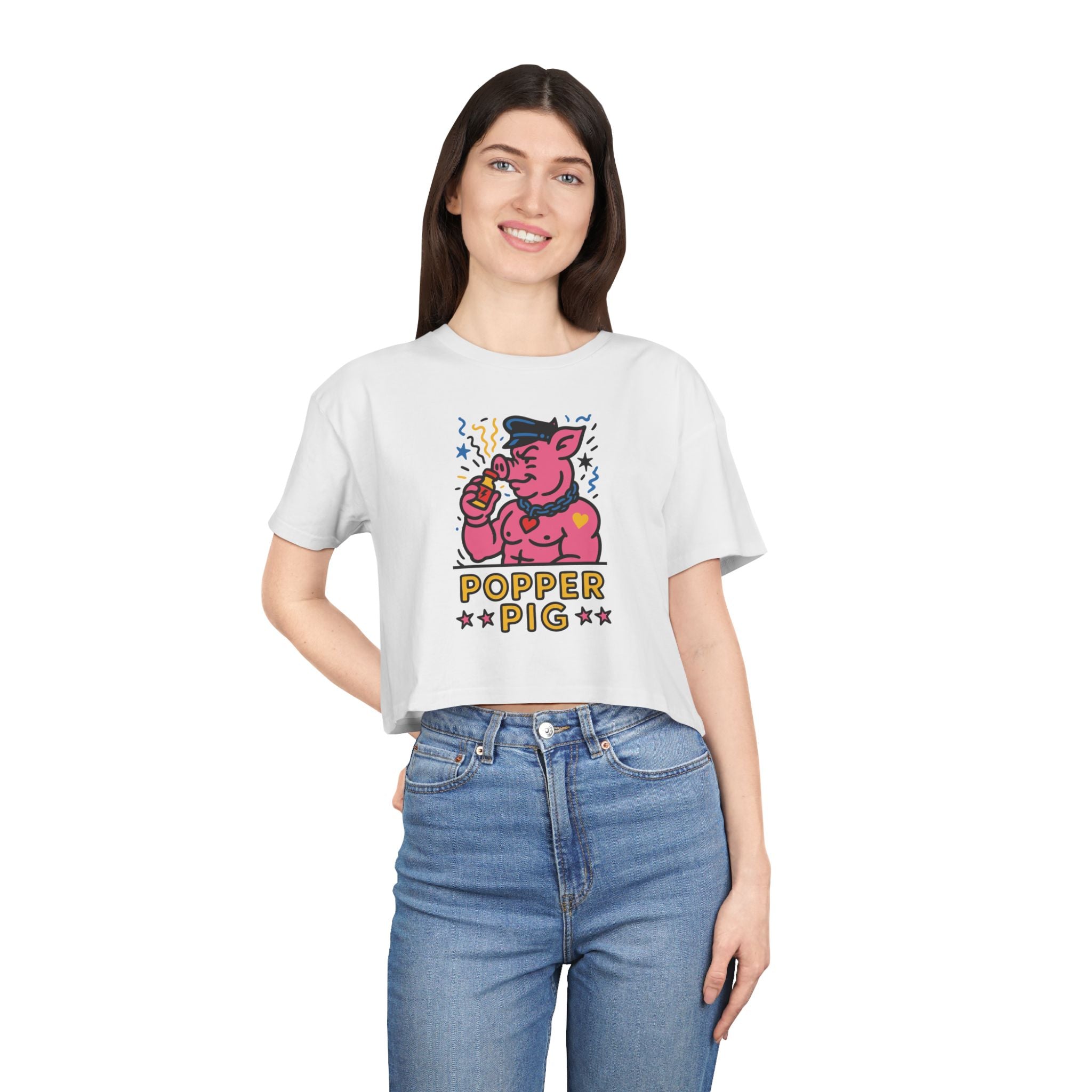 Popper Pig | Crop Tee