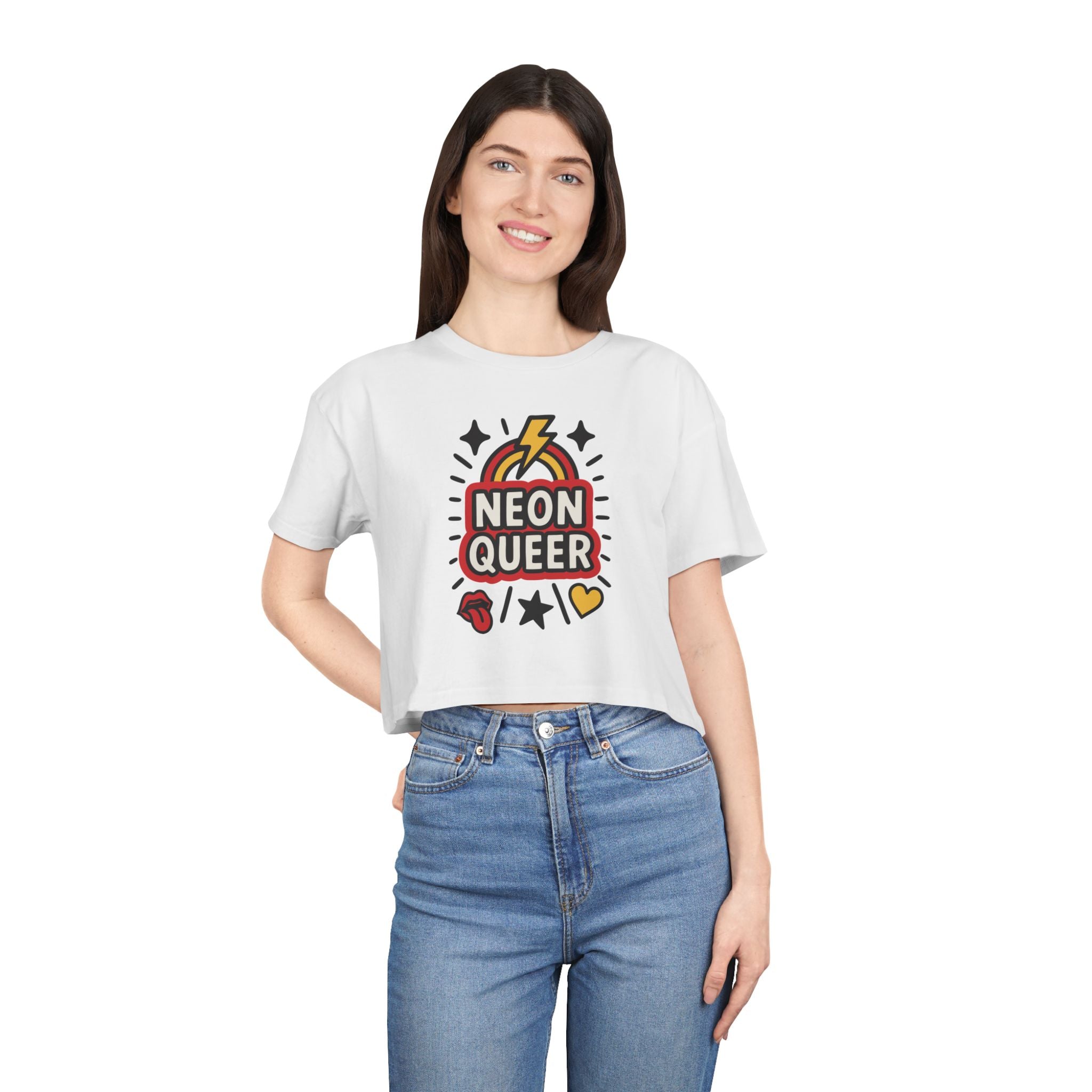NeonQueer Love in LED | Crop Tee