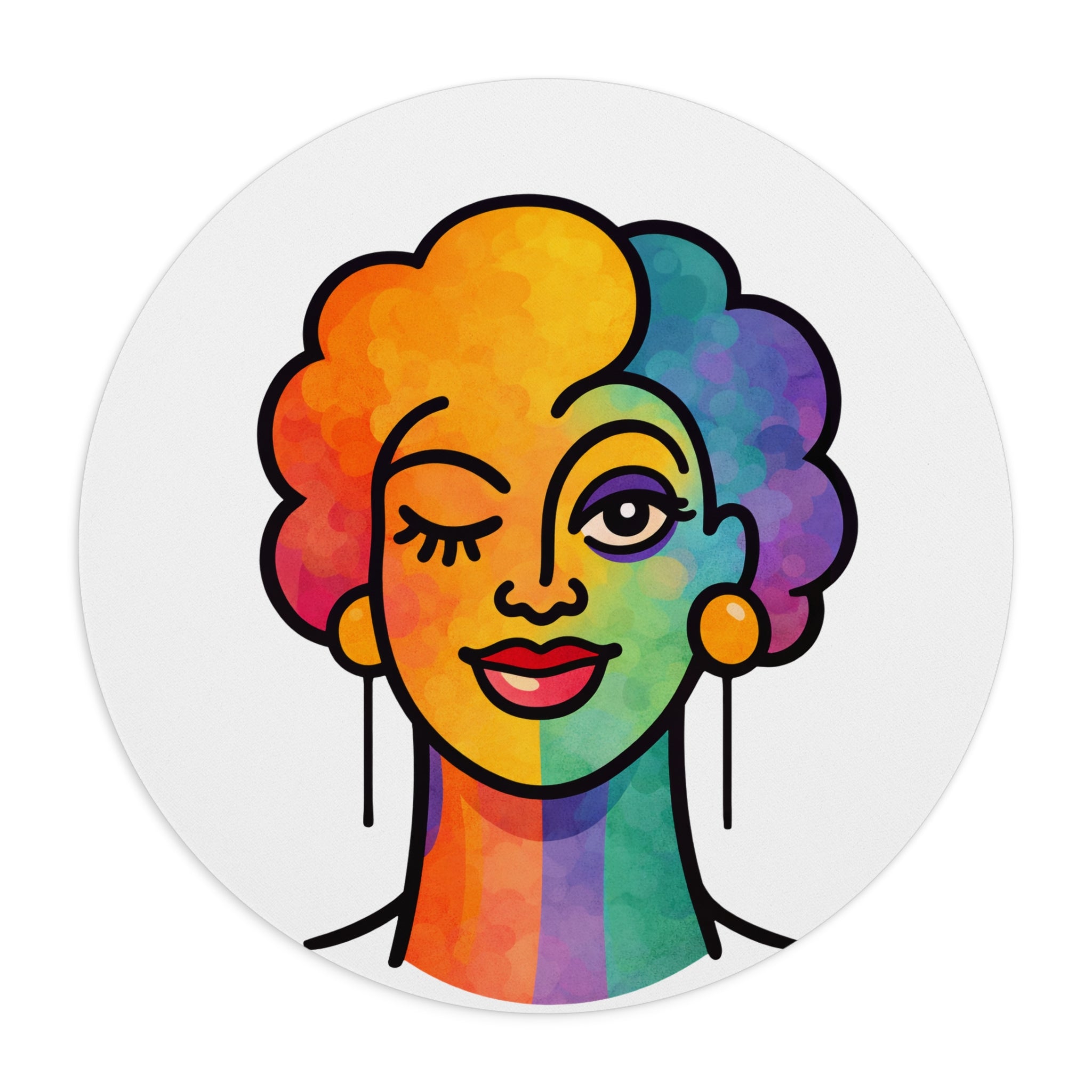 Proud Portraits: Femme Winker | Mouse Pad