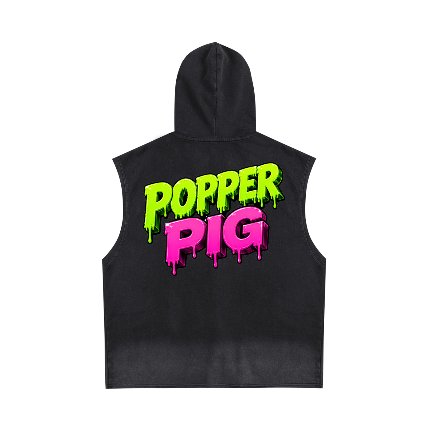 80s Anarchy: Popper Pig | Sleeveless Hoodie