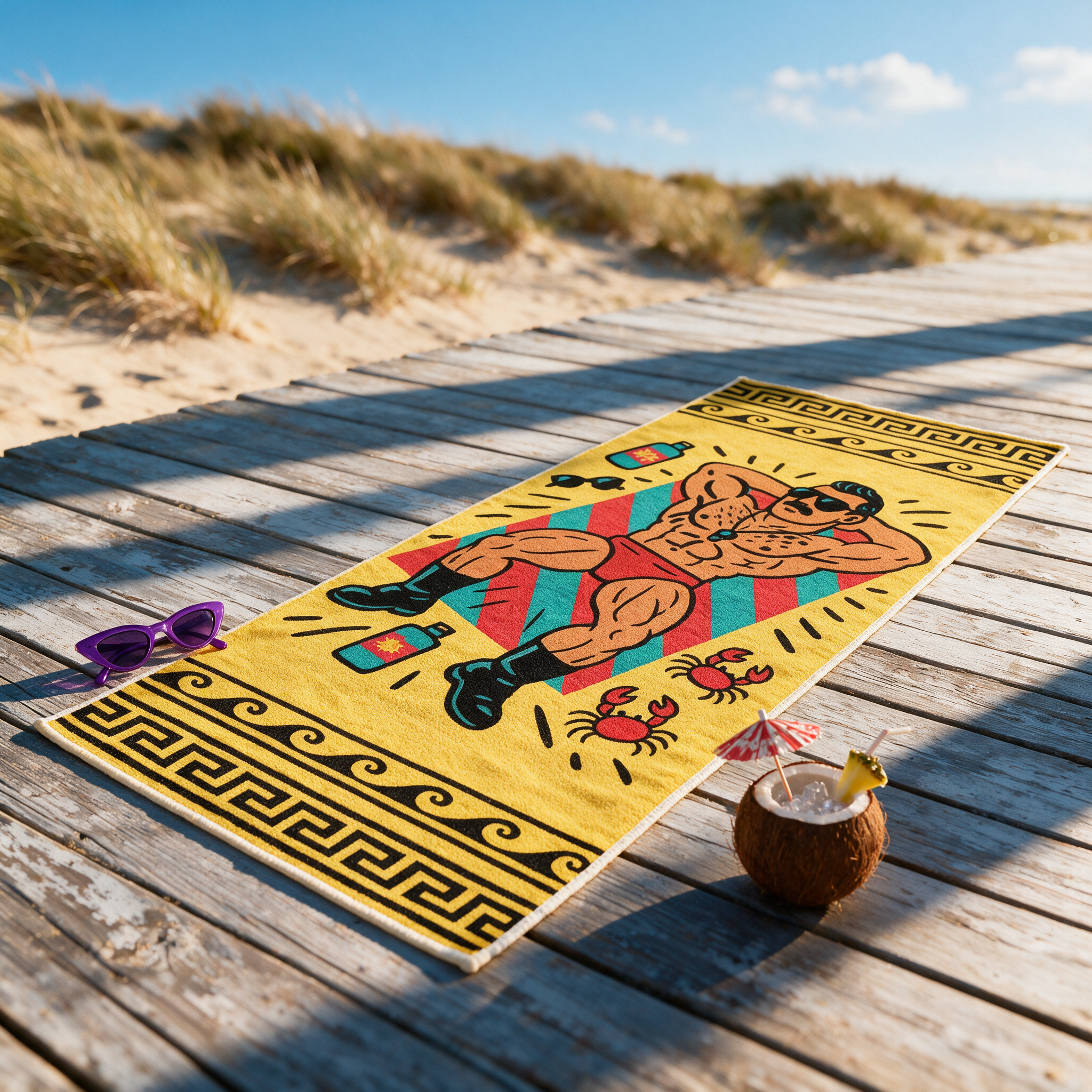 Daddy Magnet beach towel lifestyle shot 1