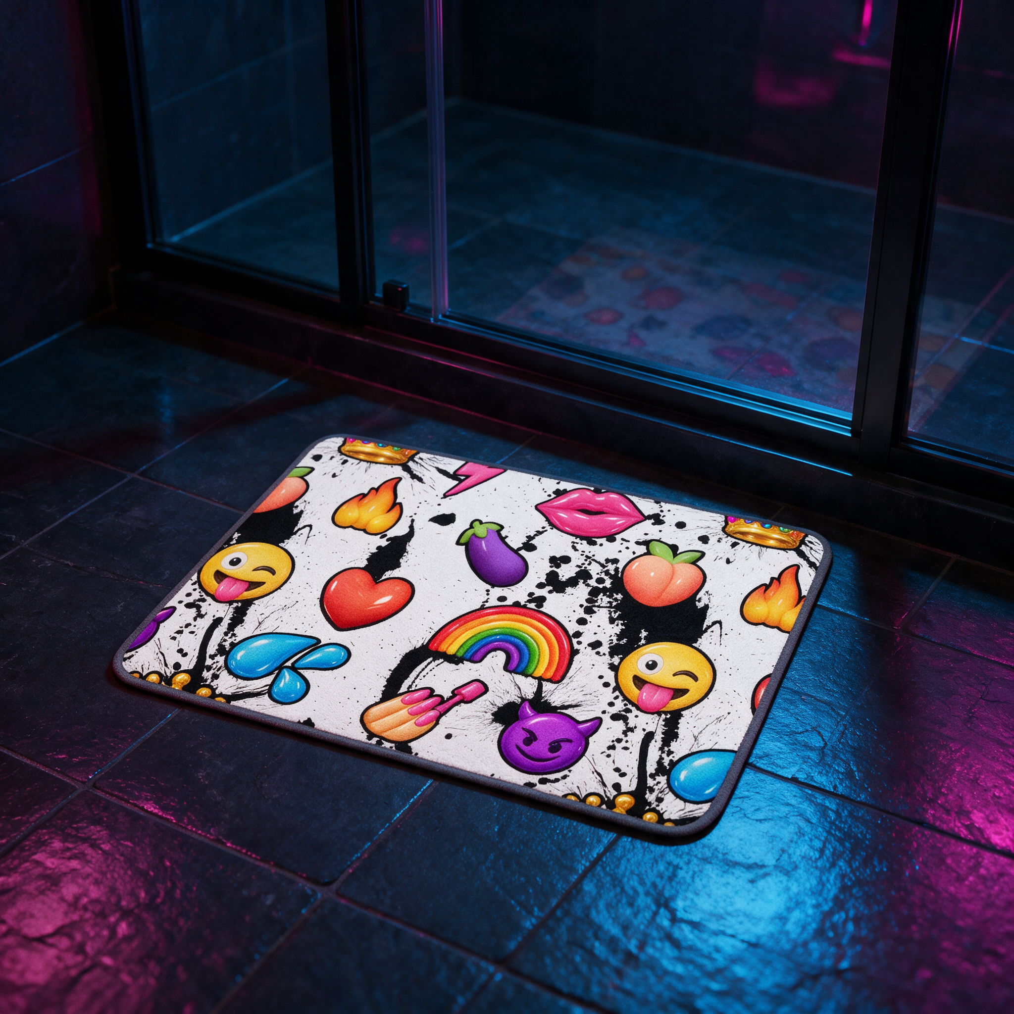 Bath Mat | NQ Universe Pattern: Emoji