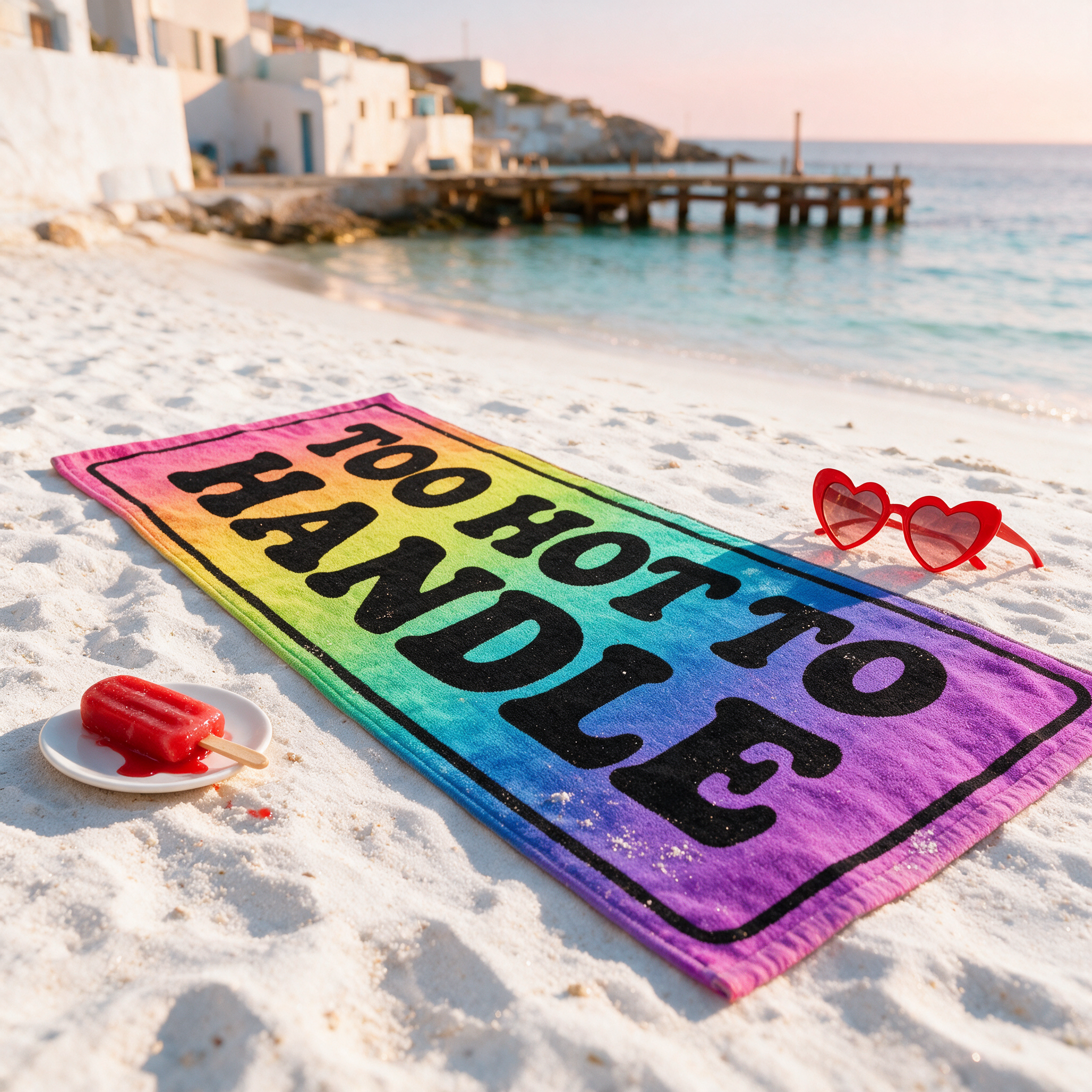 Copy of Queer Quotes: Too Hot To Handle | Beach Towel