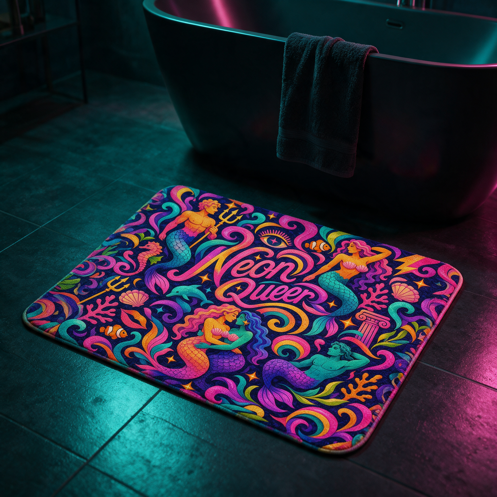Bath Mat | NQ Universe Pattern: Gaylantis
