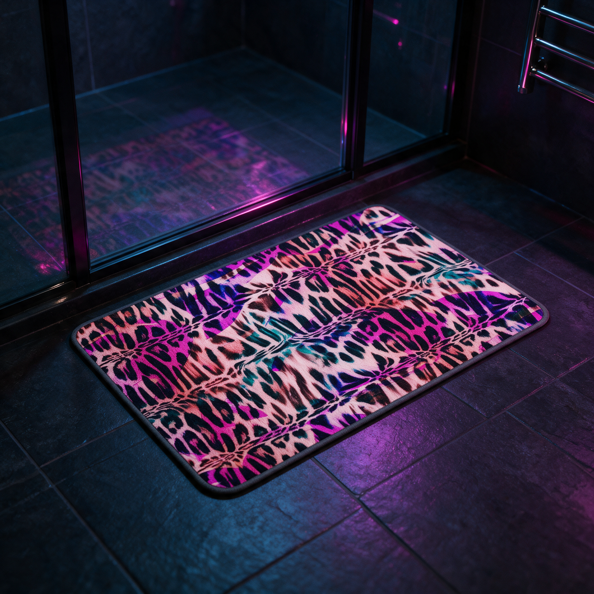 Bath Mat | NQ Universe Pattern: Hyperpop Leopard