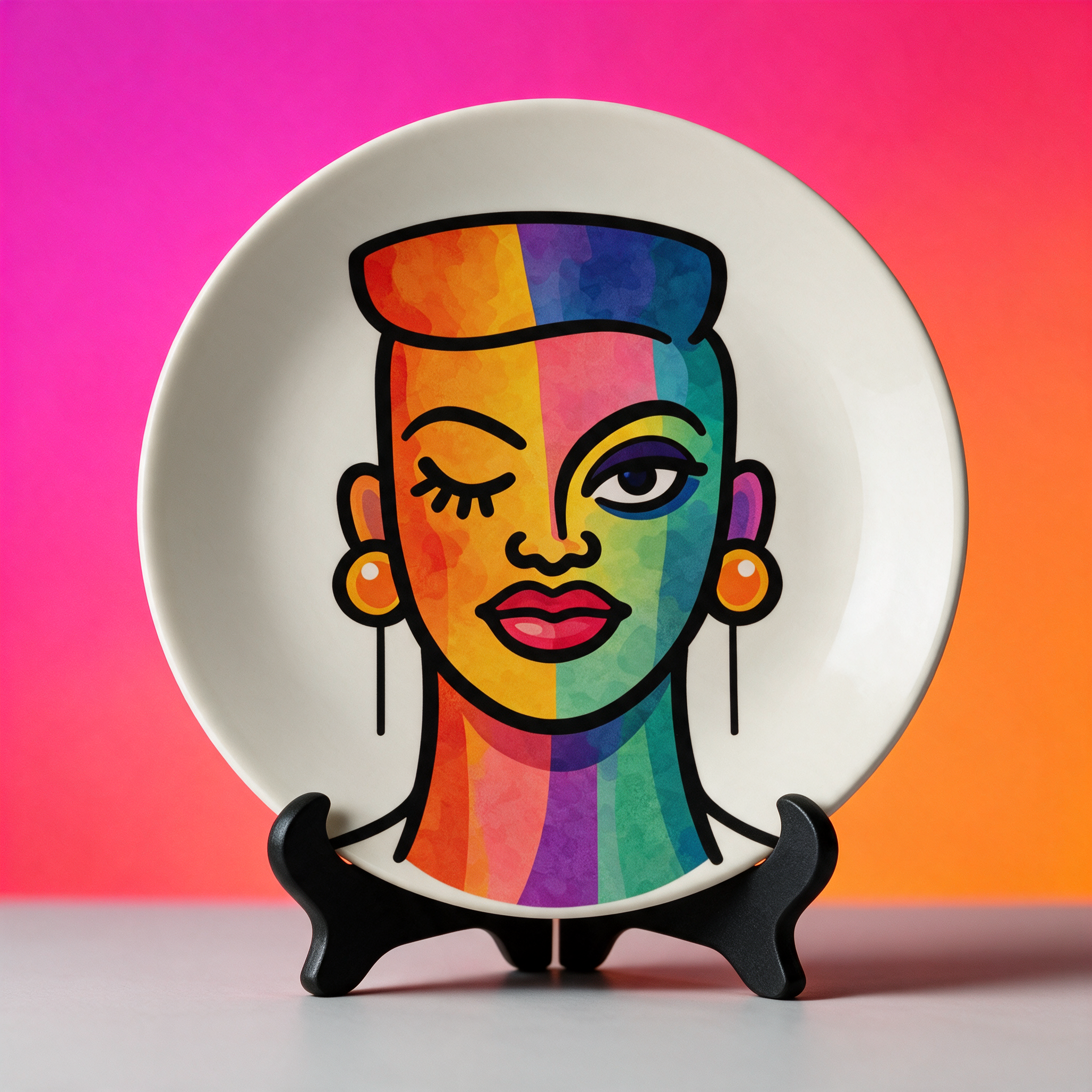 Proud Portraits: Darling D*ke | China Plates