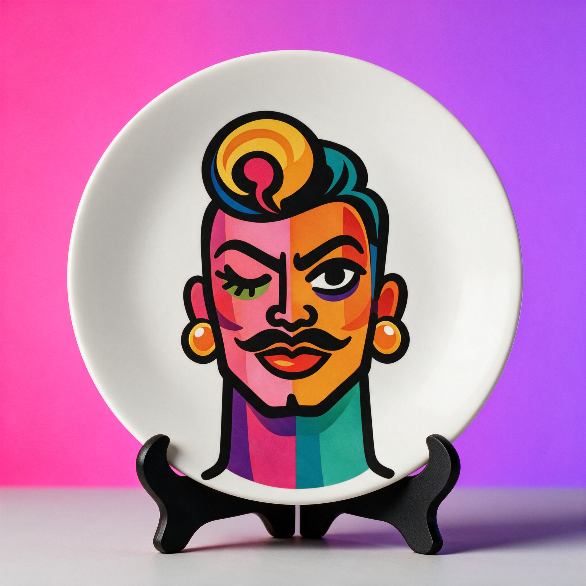 Proud Portraits: Quiff  | China Plates