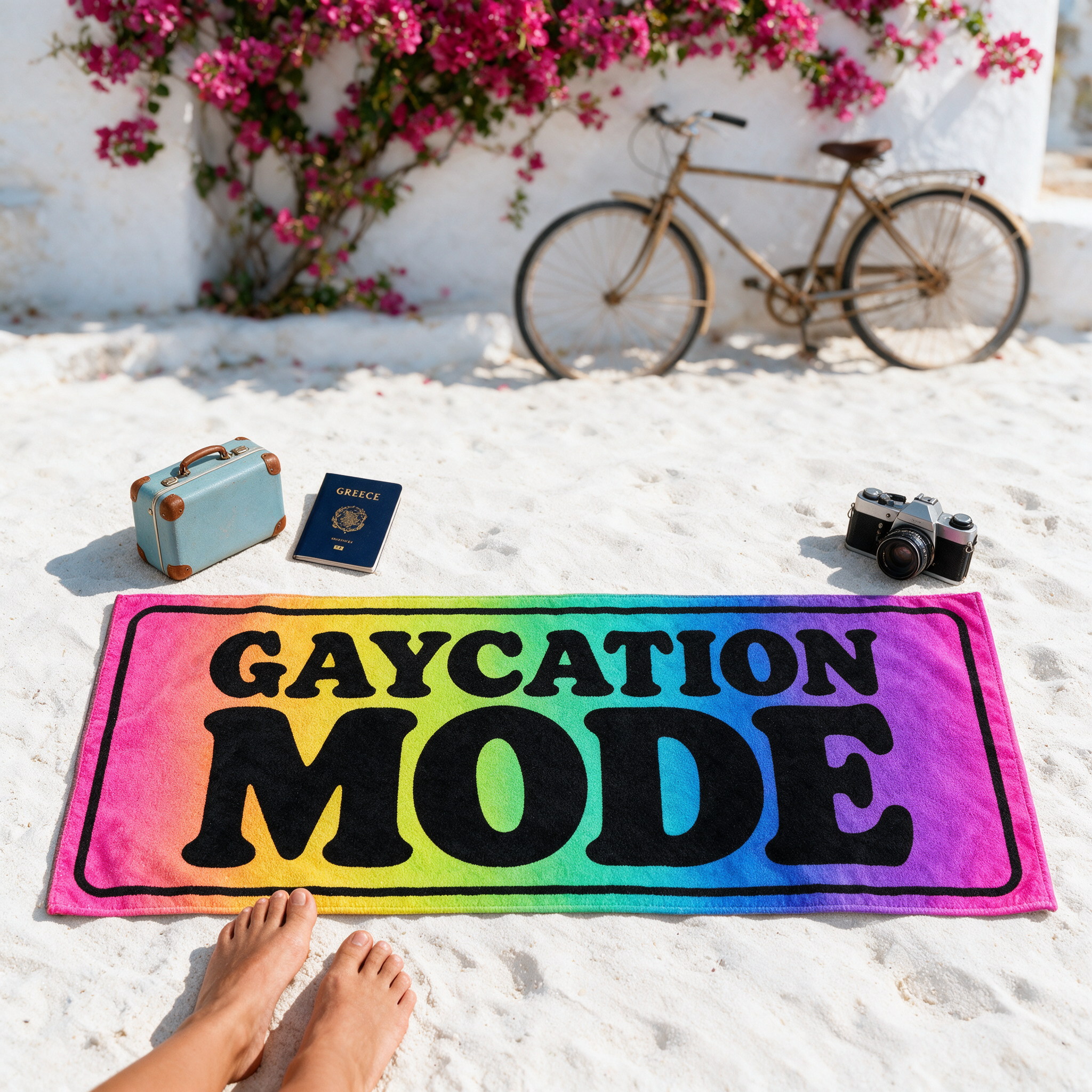 Queer Quotes: Gaycation Mode | Beach Towel