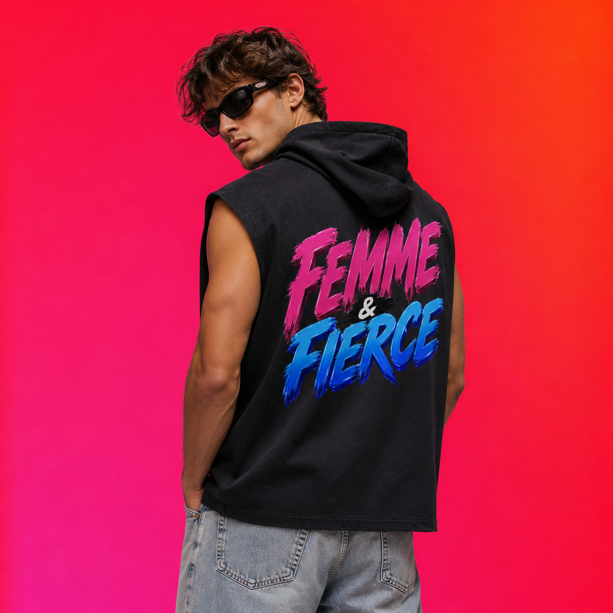 80s Anarchy: Femme & Fierce | Sleeveless Hoodie