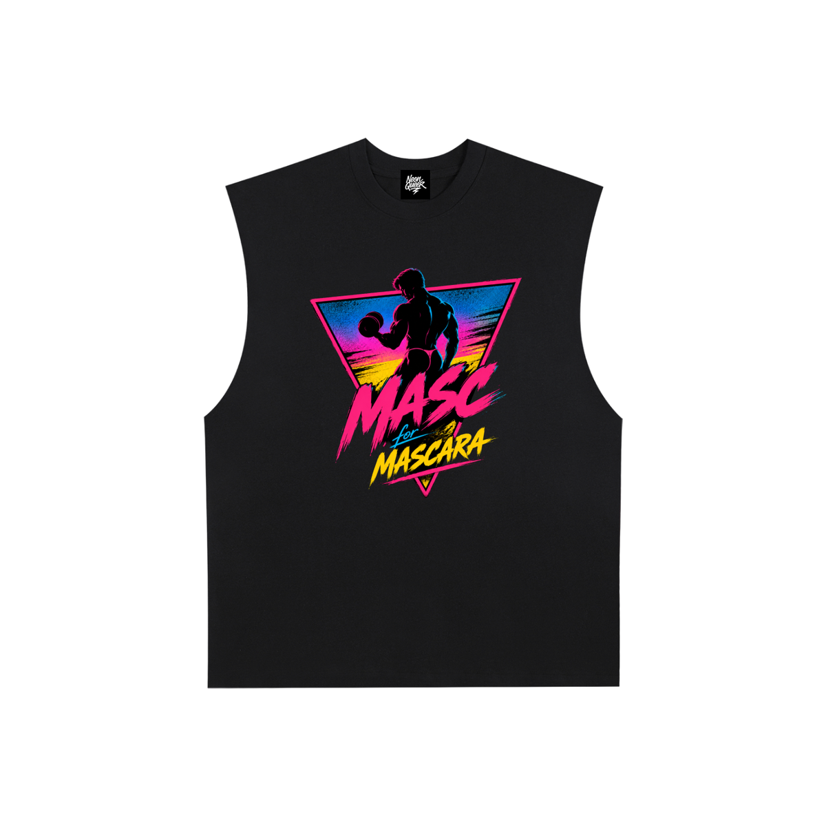 NeonQueer,MascForMascara,80sEdition,RawEdgeTank,QueerFashion,LGBTQClothing,RetroStyle,StatementTank,QueerStyle,AlternativeStreetwear