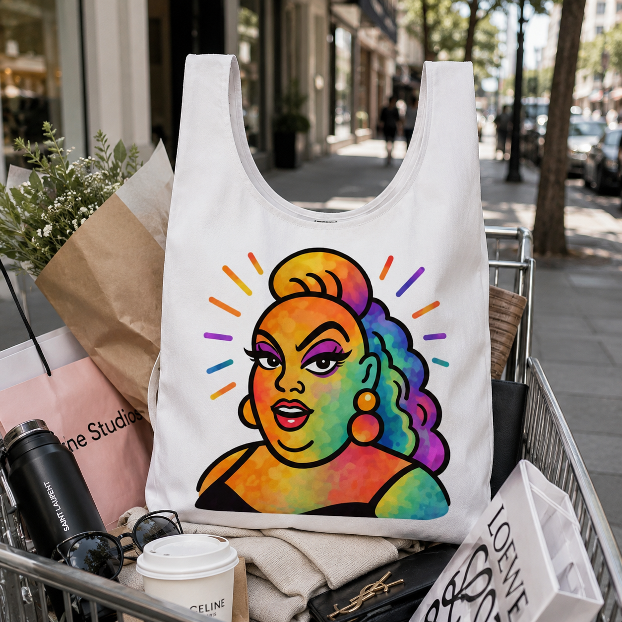 Proud Portraits: Divine | Parachute Shopping Bag