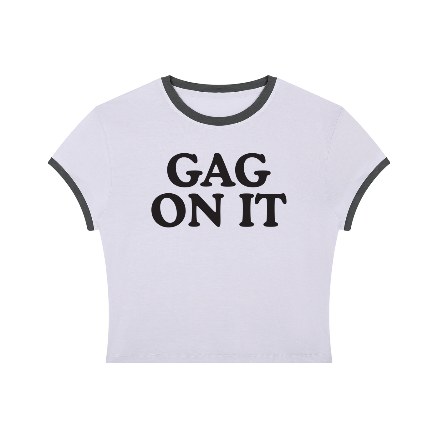 Queer Quotes: Gag on it | Crop Ringer Tee