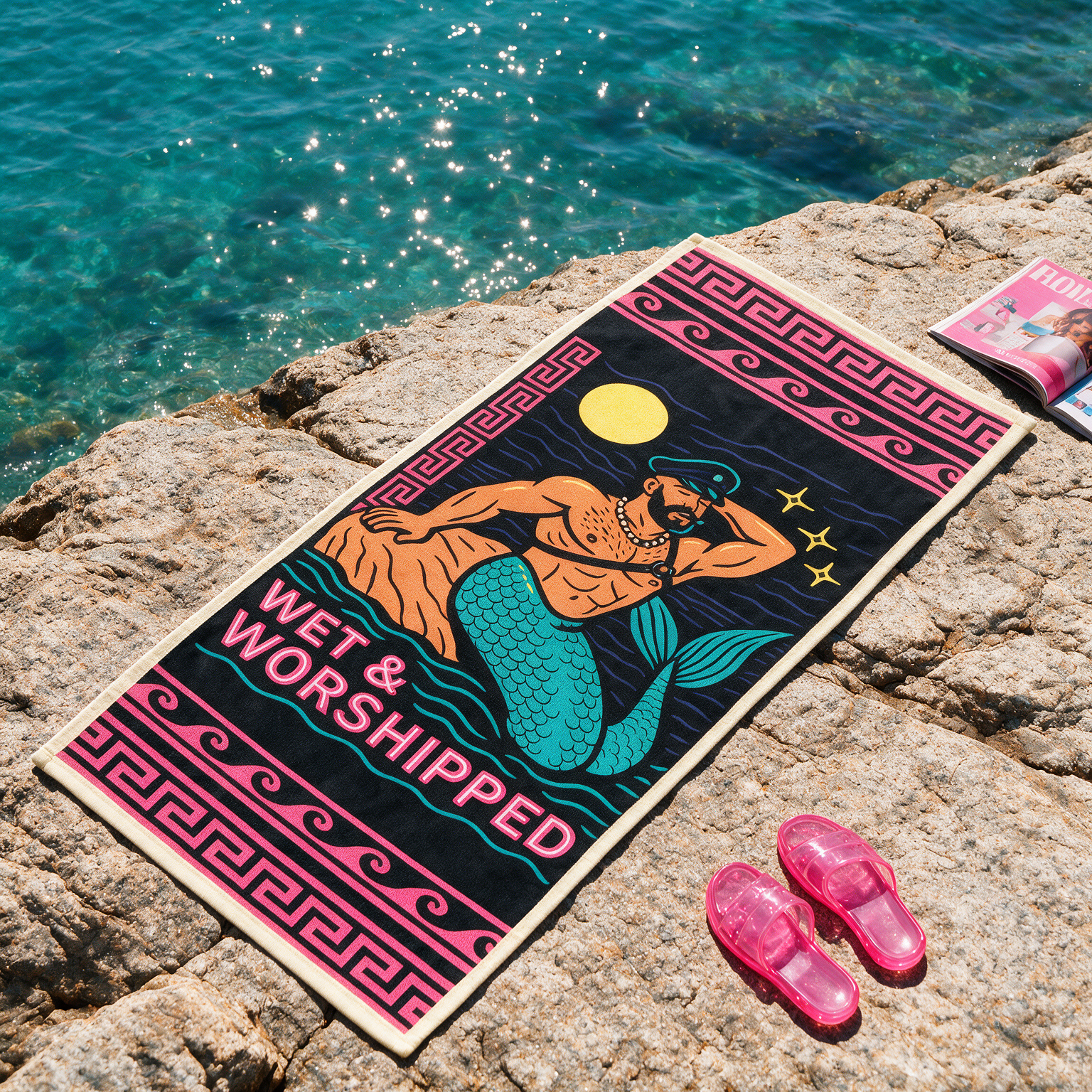 Wet Agenda beach towel lifestyle shot 1