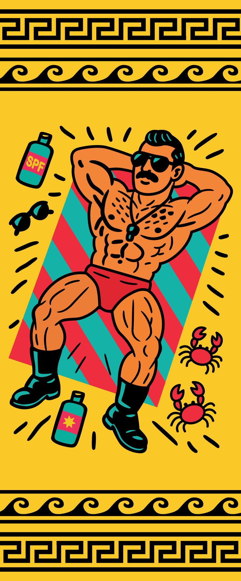 Daddy Magnet beach towel lifestyle shot 1