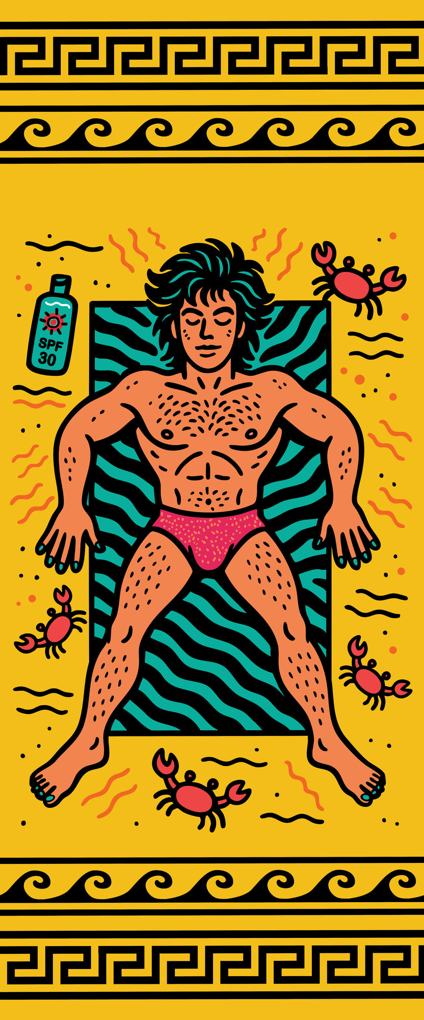 Built for Trouble beach towel lifestyle shot 1