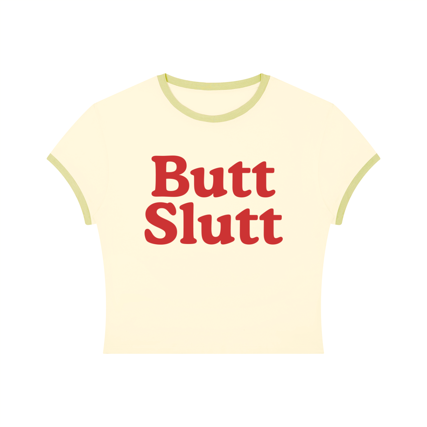 Queer Quotes: Butt Slutt | Crop Ringer Tee