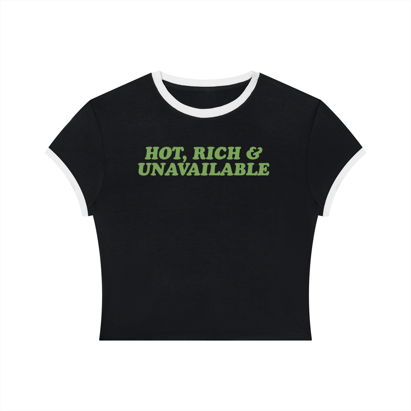 Queer Quotes: Hot, Rich & Unavailable | Crop Ringer Tee