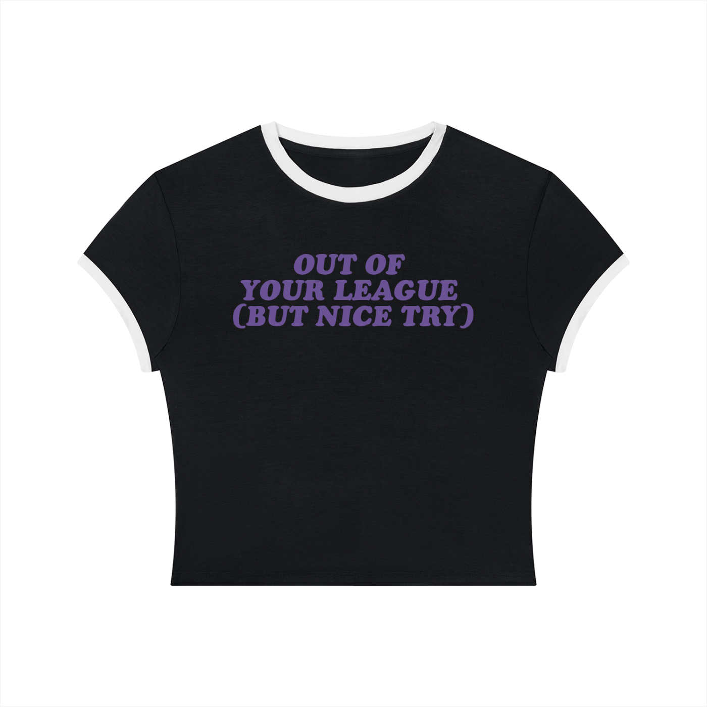 Queer Quotes: Out of Your League | Crop Ringer Tee