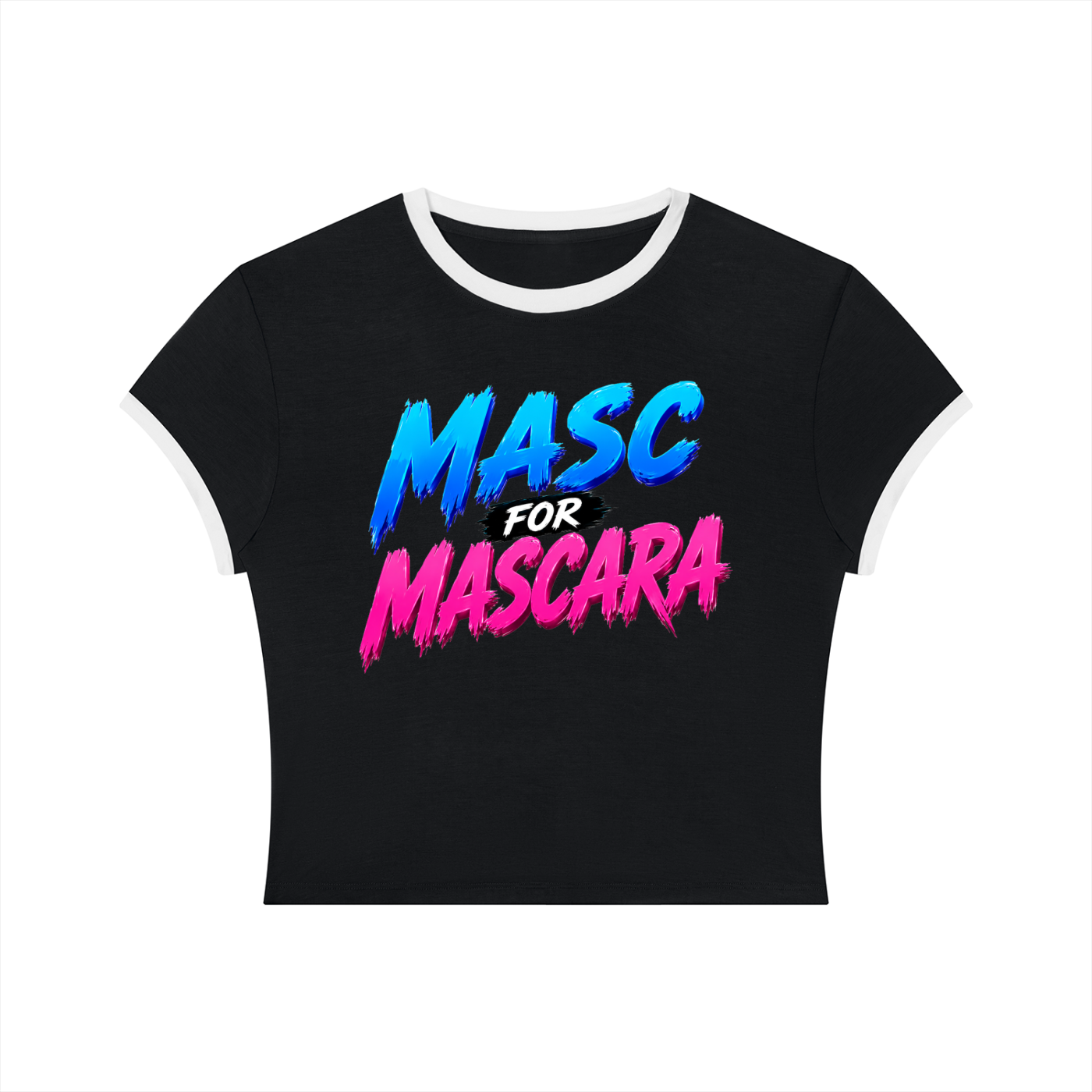80s Anarchy: Masc for Mascara | Crop Ringer Tee