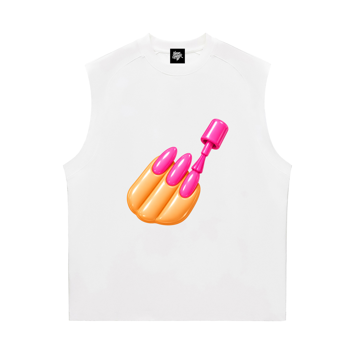 NeonQueer,PolishedOff,QueerFashion,LGBTQClothing,StatementTank,QueerStyle,CampFashion,NailArtStyle,AlternativeStreetwear,GayStyle