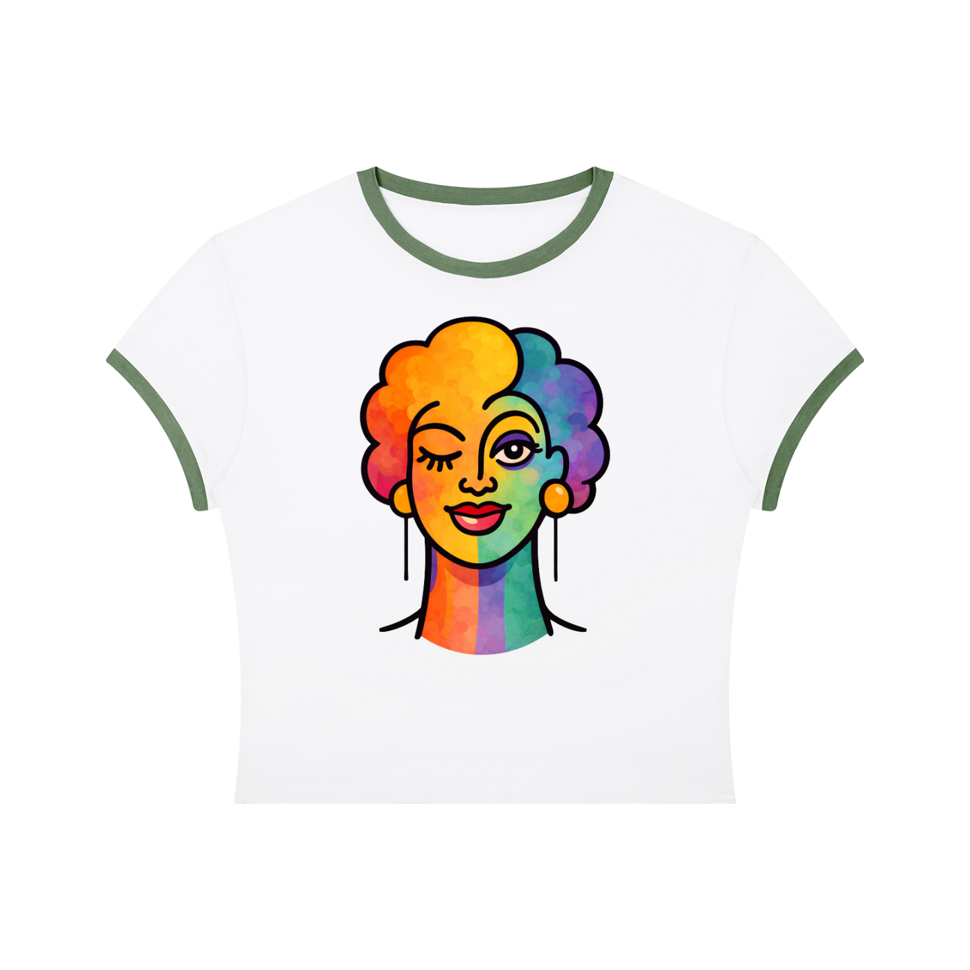 Proud Portraits: Femme Winker | Crop Ringer Tee