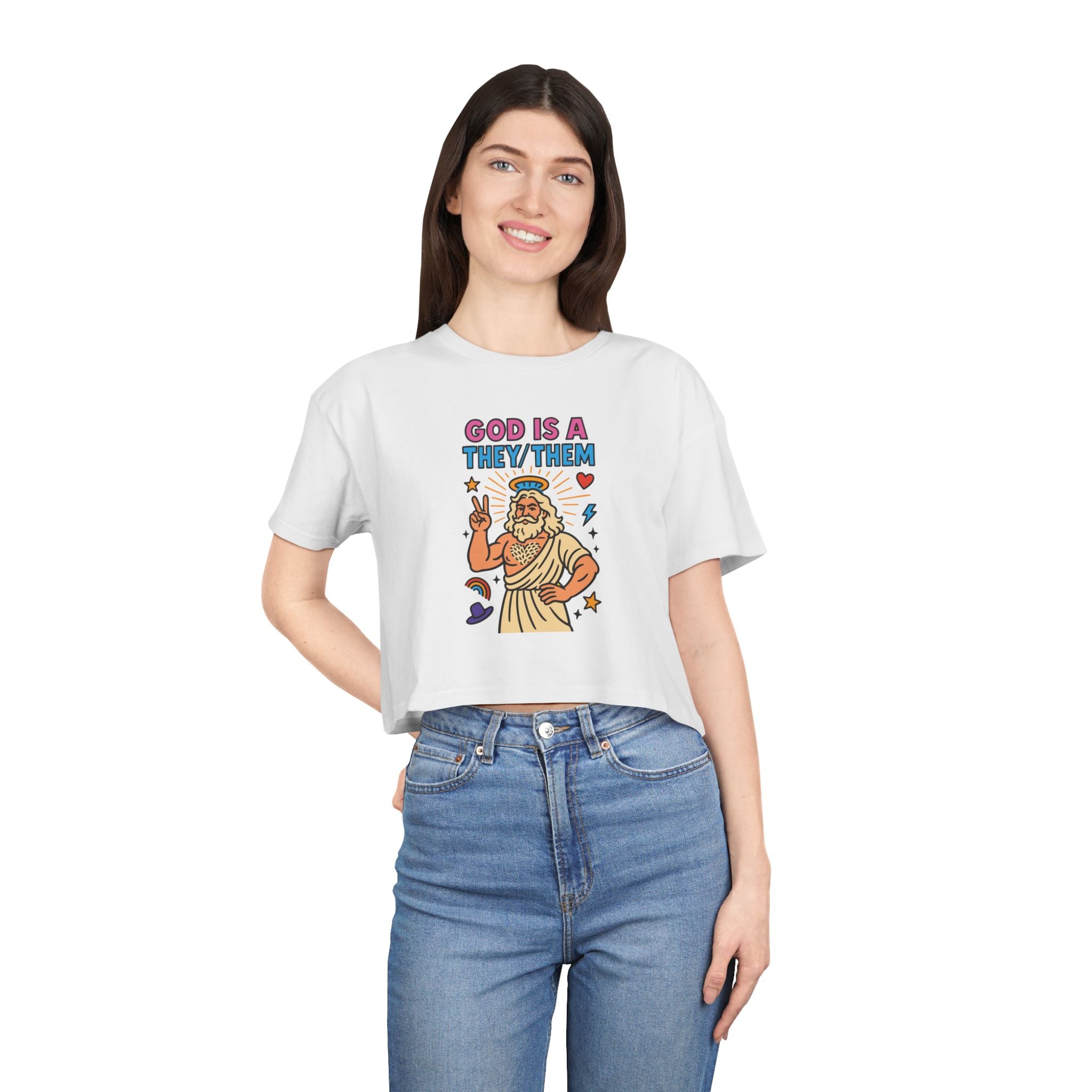 God is a They/Them | Crop Tee