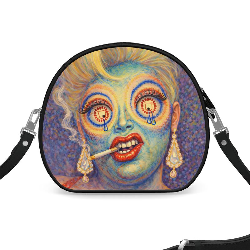 Icons on Acid: Last Cigarette | Round Shoulder Bag