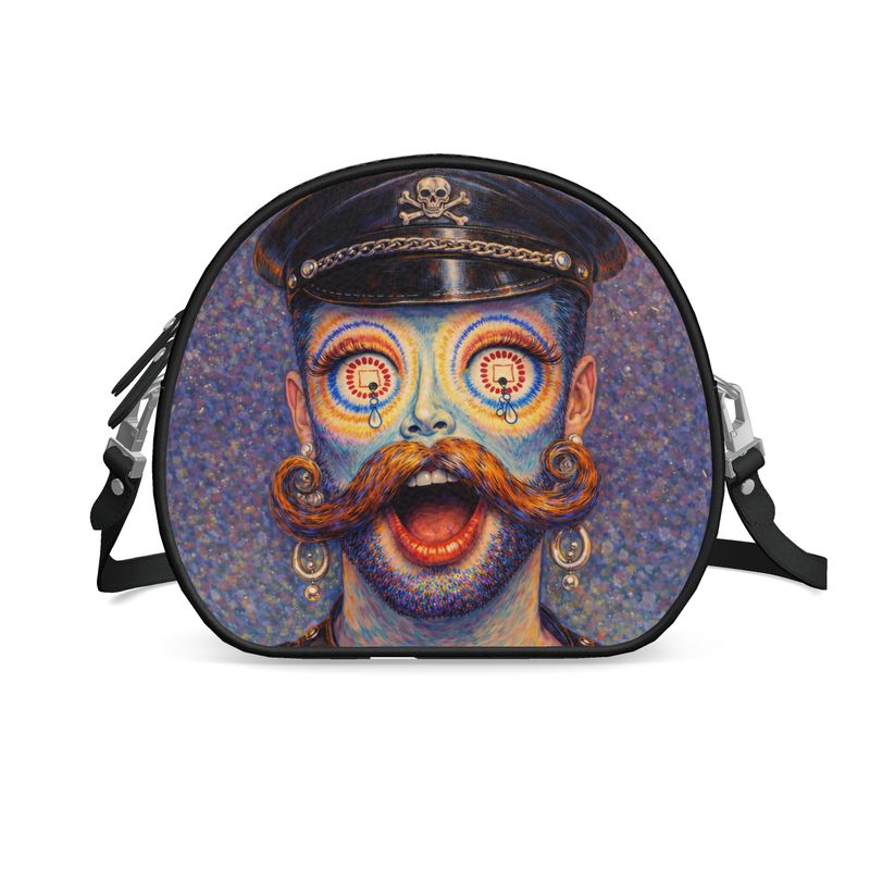 Icons on Acid: Command & Collapse | Round Shoulder Bag