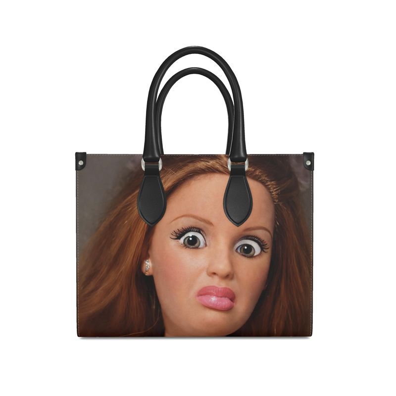 HOT MESS: BARBS (Full Glam Breakdown) Leather Shopping Bag