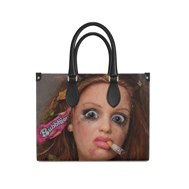 HOT MESS: LAST CIGARETTE (Afterparty Fallout) Leather Shopping Bag