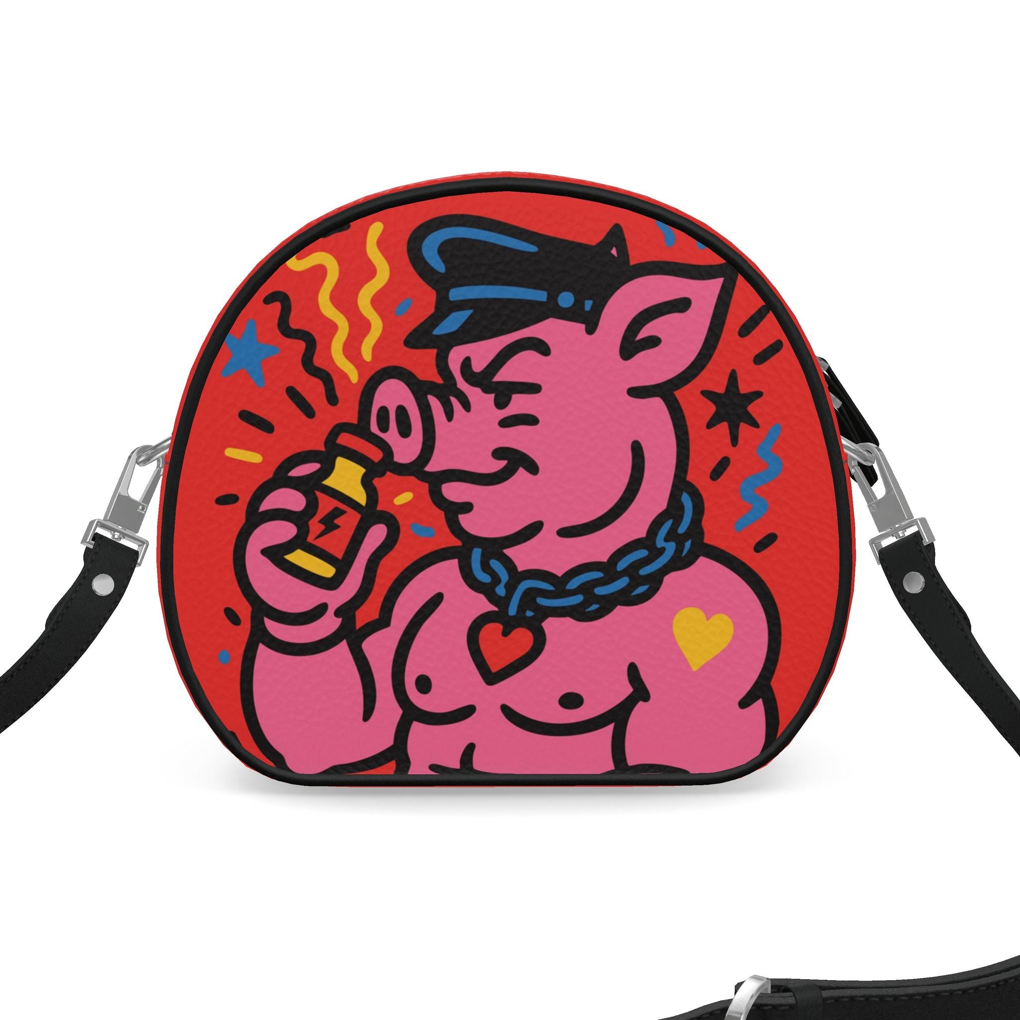 Popper Pig  | Round Shoulder Bag