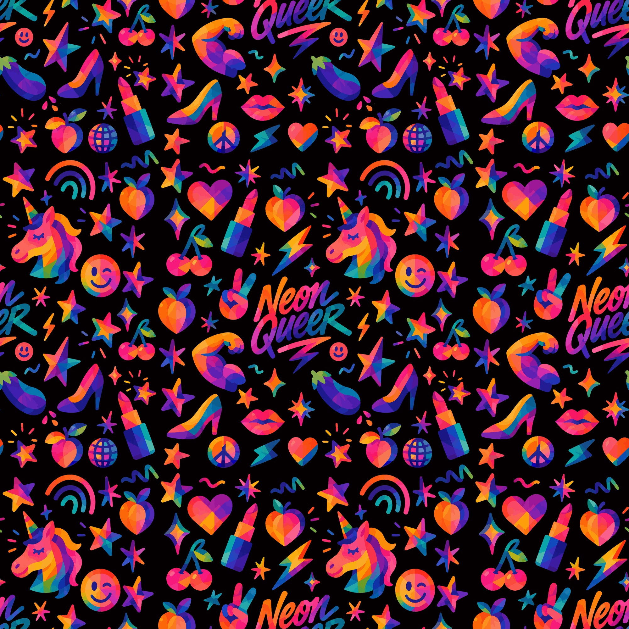 Bath Mat | NQ Universe Pattern: Queercore Alt