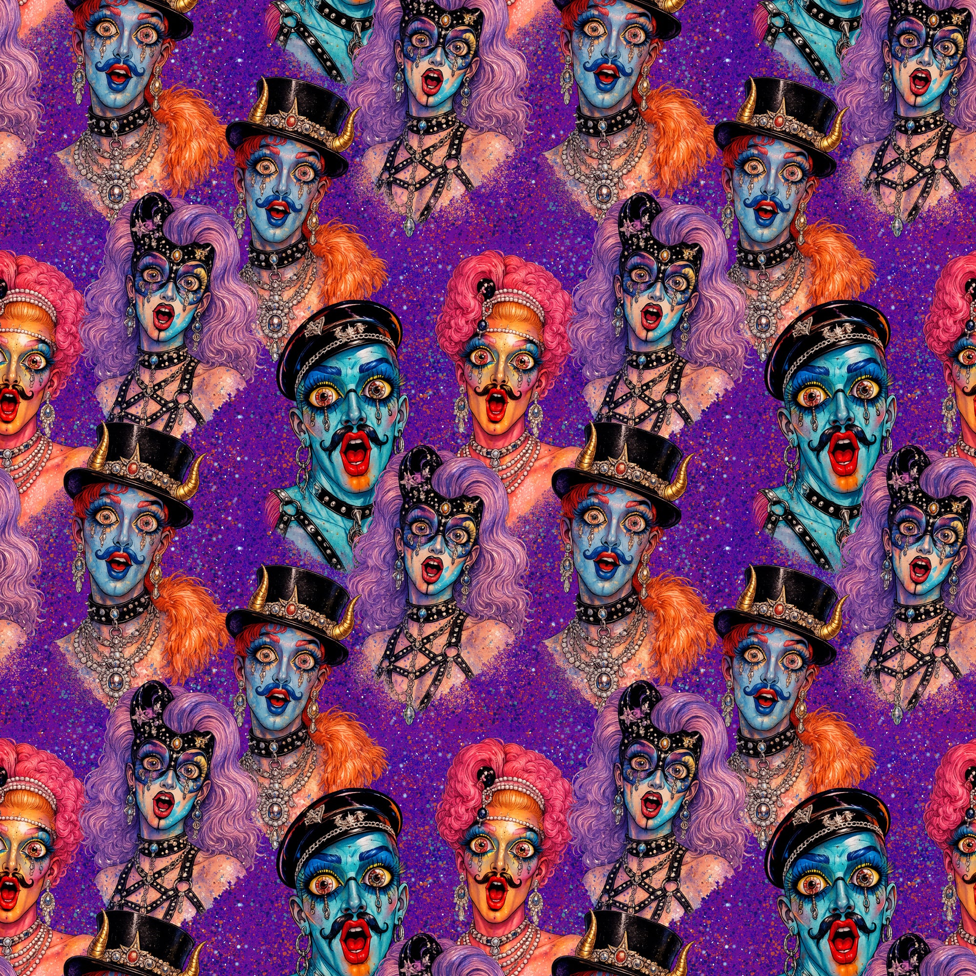 Bath Mat | NQ Universe Pattern: Icons on Acid